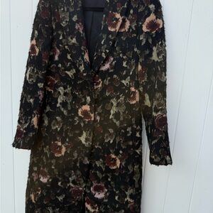 Floral Zara Patterned Women's Coat. Size S